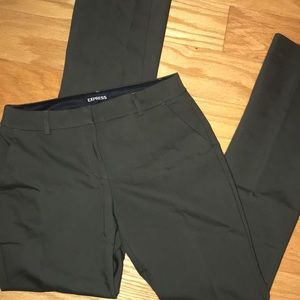 Dark green express columnist dress pant